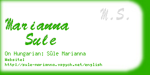 marianna sule business card